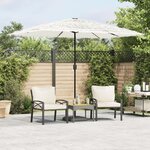 vidaXL Parasol de jardin avec mât en acier blanc 300x200x250 cm