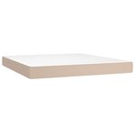 vidaXL Lit à sommier tapissier avec matelas Cappuccino 180x200 cm