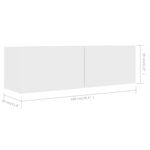 vidaXL Ensemble de meubles TV 5 Pièces Blanc Bois d'ingénierie
