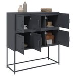 vidaXL Buffet anthracite 100 5x39x107 cm acier laminé à froid