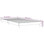 vidaXL Cadre de lit sans matelas chêne marron 90x190cm bois ingénierie