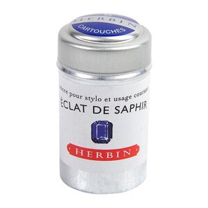 Boîte de 6 cartouches d'encre standard éclat de saphir x 6 herbin