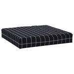 vidaXL Coussins de palette lot de 2 motif à carreaux noir tissu Oxford