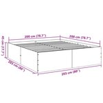 vidaXL Cadre de lit blanc 200x200 cm bois d'ingénierie