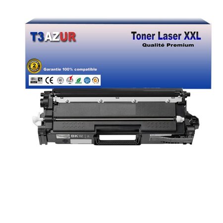 T3AZUR- Toner compatible avec Brother TN 821 XXL pour Brother HL-L9430CDN  HL-L9470CDN  MFC-L9630CDN  MFC-L9670CDN Noir