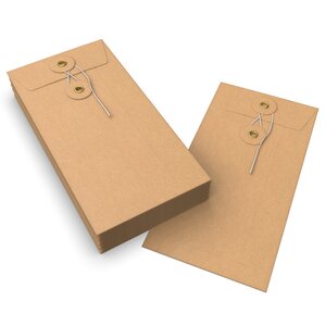 Lot de 20 enveloppes à rondelle et ficelle manille 220x110