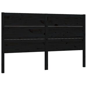 vidaXL Tête de lit Noir 206x4x100 cm Bois massif de pin