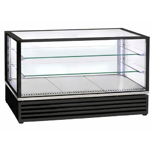 Vitrine réfrigérée à poser snack pâtisserie froid ventilée - 3 gn 1/1 - virtus -  - aciercoulissante x650x735mm