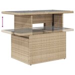 vidaXL Salon de jardin avec coussins 7 Pièces beige résine tressée