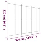 vidaXL Cloison de séparation 6 panneaux Anthracite 300x220 cm Tissu