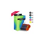 Compatible Canon PGI525/CL526 Pack de 15 cartouches Noir et couleurs