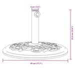 vidaXL Base de parasol pour mâts Ø38 / 48 mm 12 kg rond