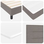 Lit à ressorts vidaXL avec matelas taupe 140x190 cm tissu