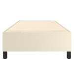 vidaXL Sommier à ressorts de lit Crème 100x200 cm Similicuir