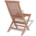 vidaXL Chaises pliables de jardin 4 Pièces Bois de teck solide