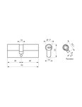 THIRARD - Lot de 2 cylindres de serrure double entrée T2  s'entrouvrant  30x40mm  anti-perçage  4 clés/cyl