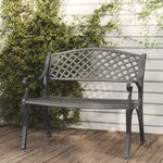 vidaXL Banc de jardin 102 cm Aluminium coulé Noir