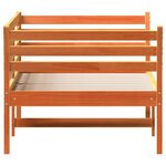 vidaXL Lit de jour sans matelas cire marron 90x190 cm bois pin massif