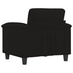 vidaXL Chaise de canapé noir 60 cm tissu microfibre