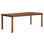 vidaXL Table de jardin 200x100x74 cm Bois d'acacia massif