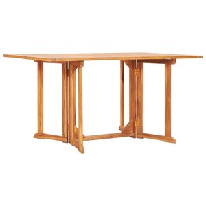 vidaXL Table pliable de jardin papillon 150x90x75 cm Bois teck solide