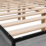 vidaXL Cadre de lit sonoma gris 120x190 cm bois d'ingénierie et métal