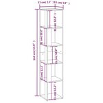 vidaXL Armoire d'angle Chêne sonoma 33x33x164 5 cm Bois d'ingénierie