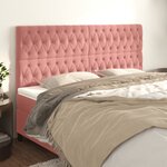 vidaXL Têtes de lit 4 Pièces Rose 90x7x78/88 cm Velours