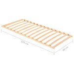 vidaXL Sommier à lattes avec 13 lattes 90x200 cm