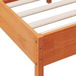 vidaXL Cadre de lit sans matelas cire marron 90x200 cm bois pin massif