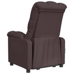 vidaXL Fauteuil de massage Marron foncé Tissu