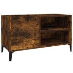 vidaXL Armoire à disques chêne fumé 84 5x38x48 cm bois d'ingénierie