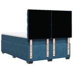 vidaXL Sommier à lattes de lit et matelas bleu 160x200 cm velours