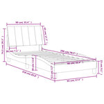 vidaXL Lit avec matelas vert foncé 90x200 cm velours