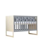 Lit bébé CHRUPPY 60 x 120 cm verni et gris