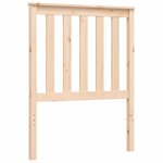 vidaXL Cadre de lit avec tête de lit petit simple bois massif