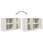 vidaXL Buffet blanc 99x39x73 cm acier