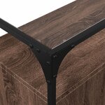 vidaXL Buffet avec dessus en verre chêne marron bois d'ingénierie