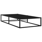 vidaXL Cadre de lit Noir Métal 90x200 cm