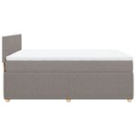 vidaXL Sommier à lattes de lit avec matelas Taupe 160x200 cm Tissu