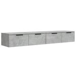 vidaXL Armoires murales 2 Pièces Gris béton 68x30x20 cm Bois d'ingénierie