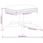 vidaXL Repose-pied Marron 60x60x36 cm Tissu et similicuir