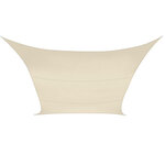 Perel Voile d'ombrage carrée 5 m Couleur crème GSS4500