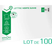 Prêt-à-Poster - Lettre verte suivie - 100g - Format C5 - Enveloppes en lot de 100