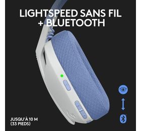 Casque gaming sans fil Logitech - G435 LIGHTSPEED - NOIR - Léger Bluetooth  avec micro intégré pour Dolby Atmos, PC, PS4, PS5, Mobile - La Poste