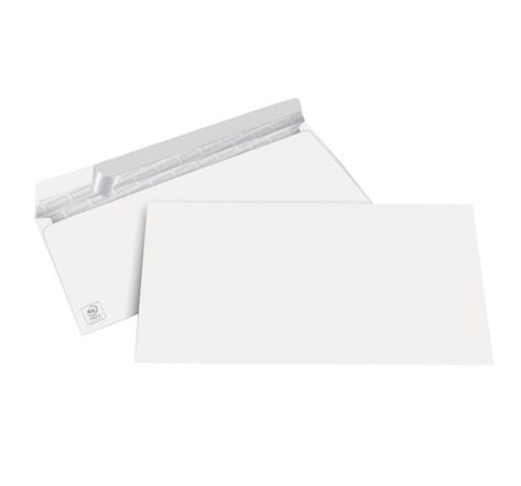 1000 Enveloppes Format DL 110 x 220 sans fenêtre auto adhésives