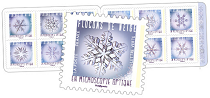 Carnet - Flocons de neige - 12 timbres autocollants